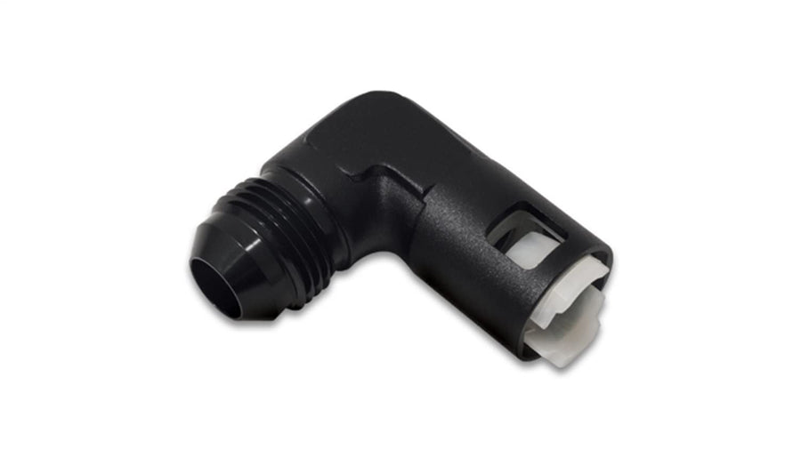 90 Degree Vibrant Aluminum AN to Female Quick Connect -8AN - 0.375in Hose Size