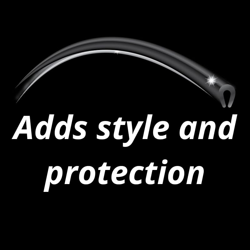 Cowles Custom - 18feet Superior Black U-Channel Edge Guard Trim, Rubber Bumper Protector Accessory, Door Guard for Cars, Trucks, SUVs, ATVs, Boats