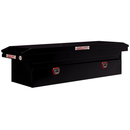 Weather Guard Saddle Truck Box Model 120-5-04, Steel, for Full Size Trucks, Low Profile, Gloss Black, 11.0 cu ft Capacity