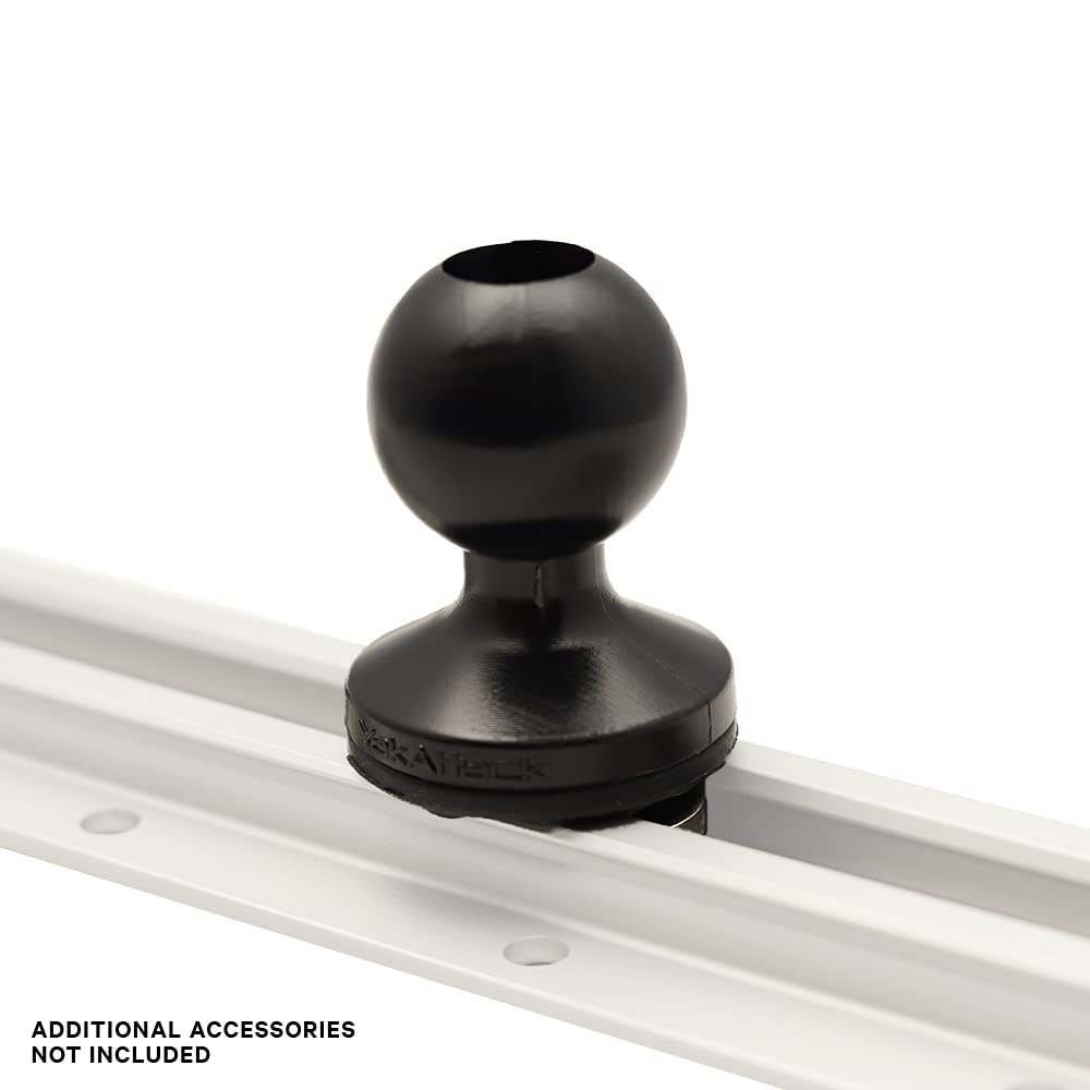 1” ScrewBall YakAttack Track Mount | 1” Ball Mount for MightyMount, GearTrac & Most Kayak Track Systems | Rubber Washer for Secure Lock | Made in USA