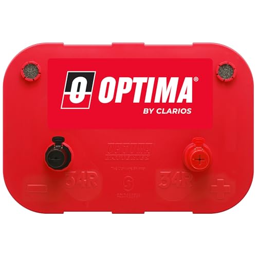 High Performance OPTIMA Batteries 34R RedTop Sealed AGM Car, Truck and SUV Starting Battery, 800 CCA, SAE Terminal, Maintenance Free, Versitile Mounting