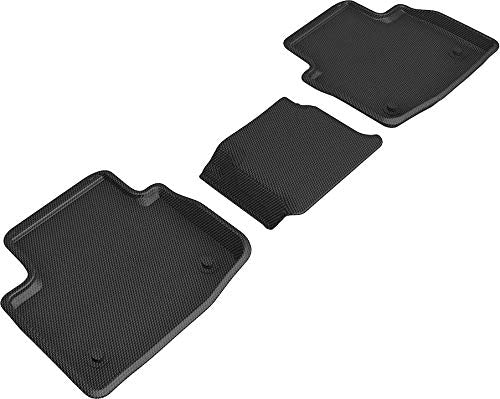 3D MAXpider Custom Fit Second Row All-Weather Floor Mats for 2019-2020 Jaguar I-Pace - Kagu Rubber (Black)