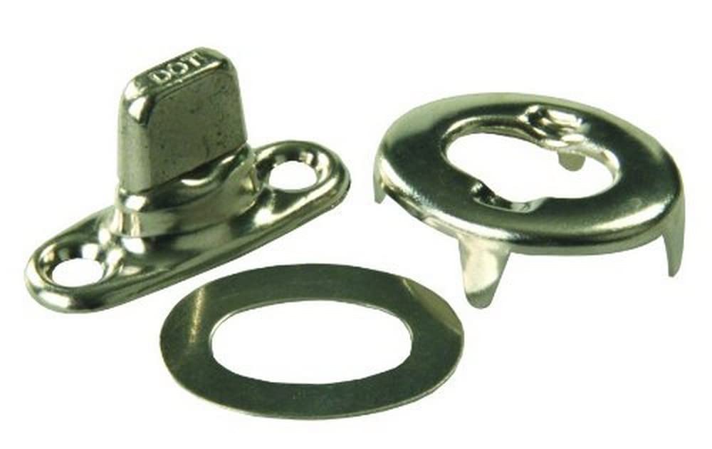 Turn Button Assembly JR Products silver chrome, 3/4"