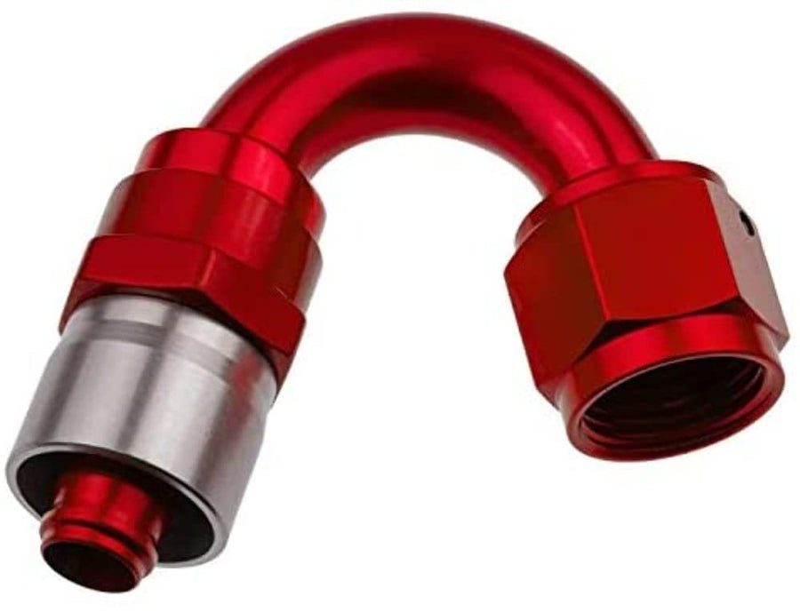7150-16-3 Redhorse Performance Crimp Style Hose End (Red), 1 Pack