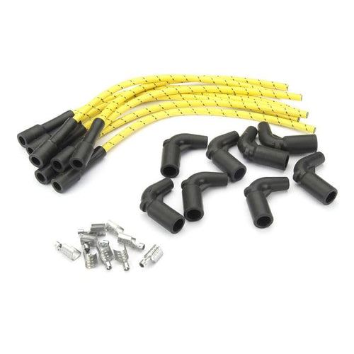 Lokar Performance Products PW-1013 Kit Plug Wire Ls Coil To Plug, 180D Plug, 90D Coil, Cut To Fit Yellow With Black Tracers