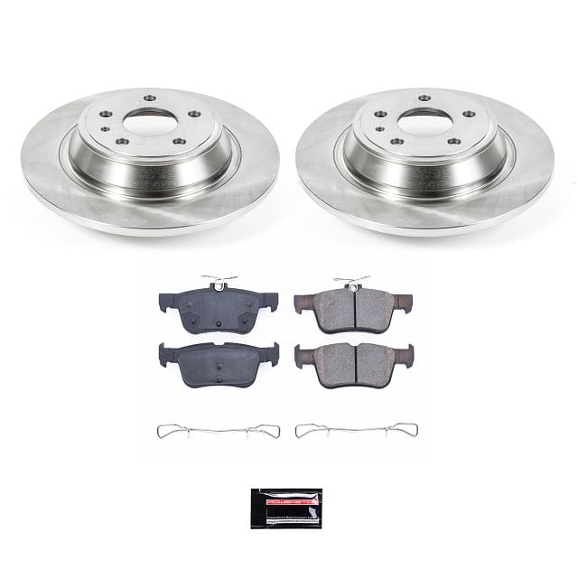 Power Stop KOE6559 Rear Replacement Brake Kit-OE Brake Rotors & Ceramic Brake Pads For Ford Fusion 2013-2016, Lincoln MKZ 2013-2016 [Model Specific]