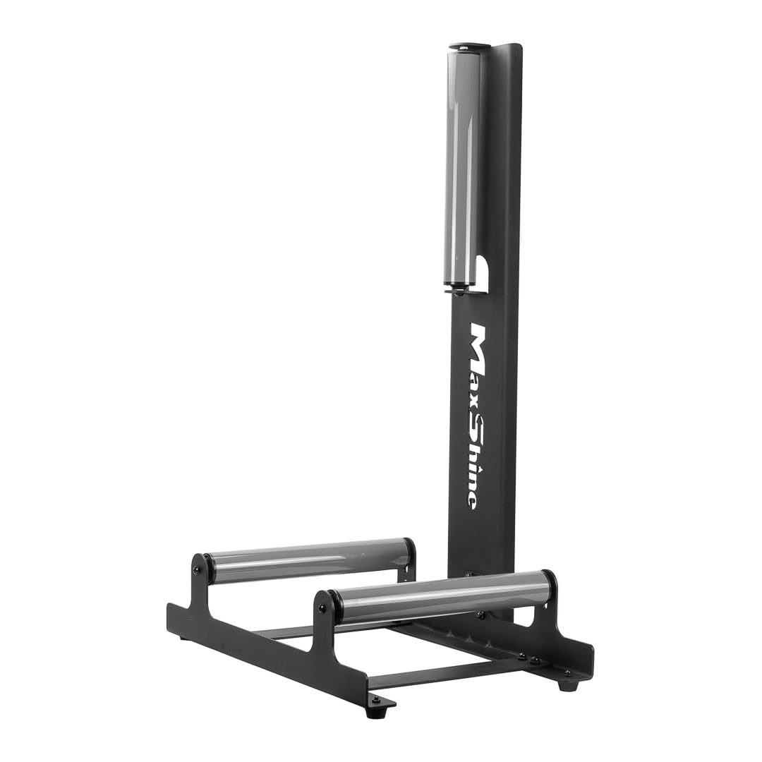 Maxshine Wheel Detailing Rim Rolling Stand (WS01) - 23”L x 14”W x 36”H, 360° Tire & Rim Detailing, Ceramic Coating, Tire Shine, Wheel Wash & Roller Stand - Black