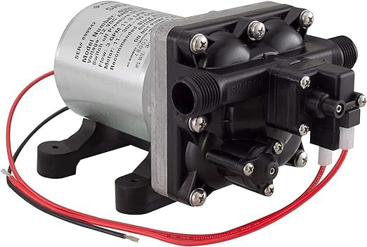 12V Shurflo 4008 101-A65 | 3 Gallon RV replacement water pump | 3 Gallons per Minute | 55 psi | Lightweight | Suitable for RV, Marine & non-potable water application