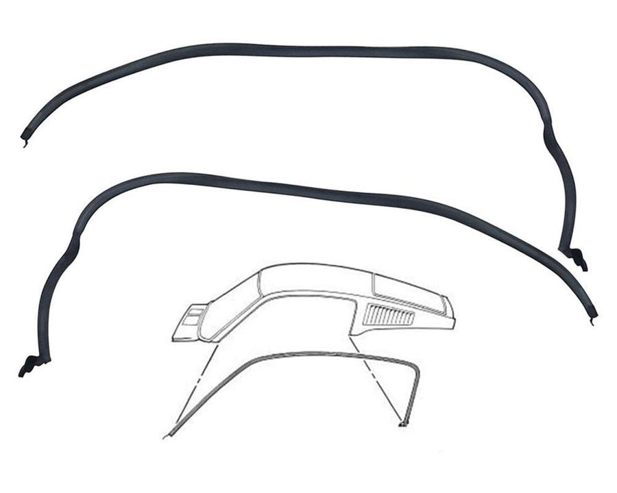 C7ZZ-6351222-3A Scott Drake 1967-1968 Fastback Roof Rail Seal