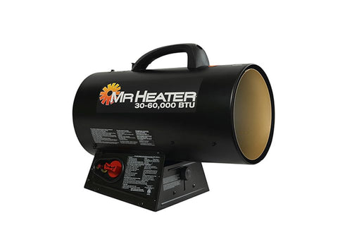 60,000 BTU Mr. Heater MH60QFAV Portable Propane Forced Air Heater, 19.75 x 11.50 inches, black