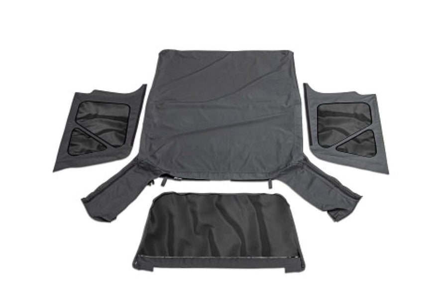 RAMPAGE PRODUCTS Soft Top Factory Replacement for Jeep Wrangler TJ | Tinted Windows, Vinyl, Black Diamond | 99335 | Fits 1997-2006 Jeep Wrangler TJ with Full Steel Doors