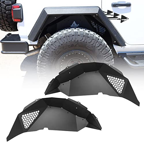 Compatible NIXON OFFROAD Rear Inner Fender Liners Flares fit for 2018 2019 2020 2021 2022 2023 2024 2025 Jeep Wrangler JL/JLU