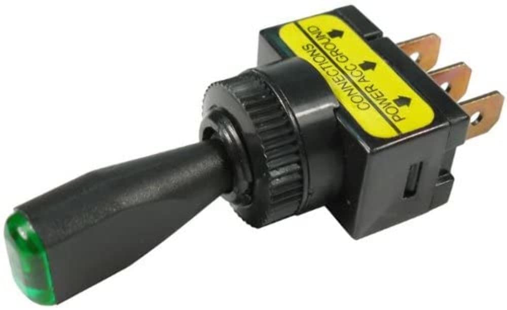 Peterson Led PMV5563PT Green Toggle Spst 1Oa/12V .5 Mount