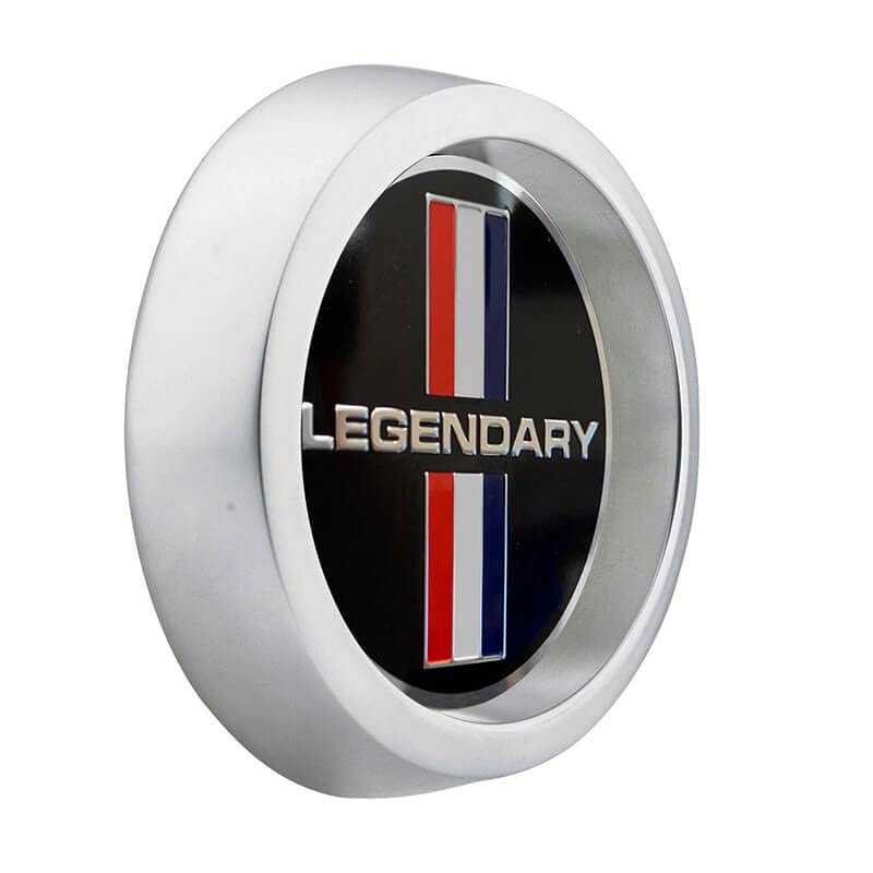 LW-HC029 Legendary Wheels Center Cap - Tri-Bar Logo - Black