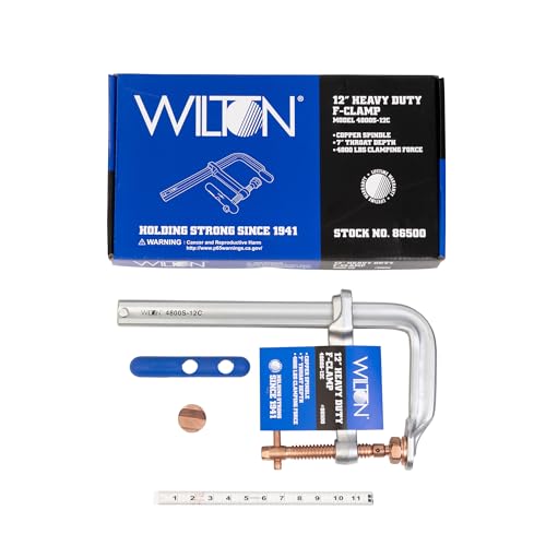 Wilton Heavy F-Clamp Spark-Duty, 12" Opening, 7" Throat, 4880 Lbs. Clamping Force (Model 4800S-12C)