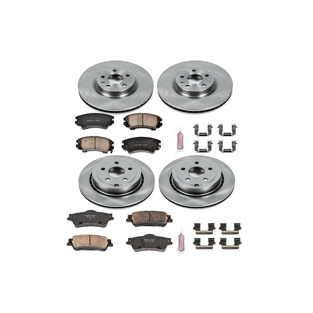 Power Stop Autospecialty KOE5949 Front and Rear Replacement Brake Kit-OE Brake Rotors & Ceramic Brake Pads For Chevrolet Caprice 2011-2017 [Model Specific]