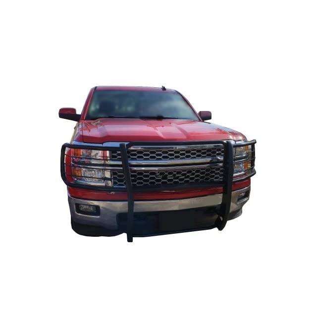 Bumper Guard Black Horse Grille brush Modular Black Compatible with 2014-2018 Chevrolet Silverado 1500-17GT27MA