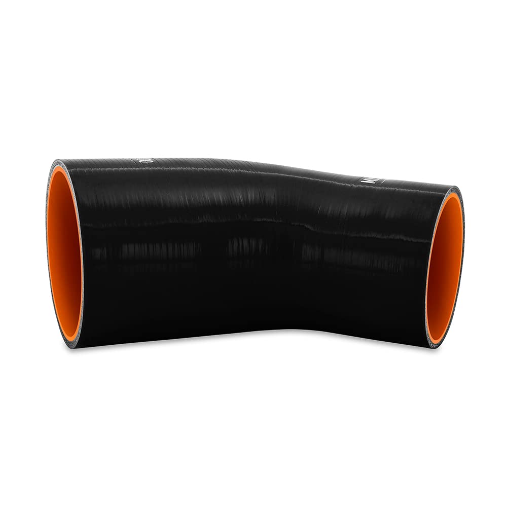 Mishimoto 45-Degree MMCP-R45-30375BK Silicone Transition Coupler, 3.00" to 3.75", Black