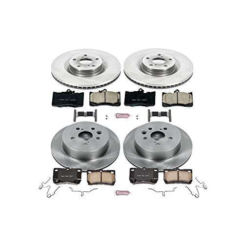 Power Stop Autospecialty KOE6356 Front and Rear Replacement Brake Kit-OE Brake Rotors & Ceramic Brake Pads