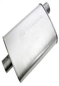 Thrush Muffler Performance Tone Mellow Inlet 2.5 Pipe Connection Offset Outlet 2.5 Center