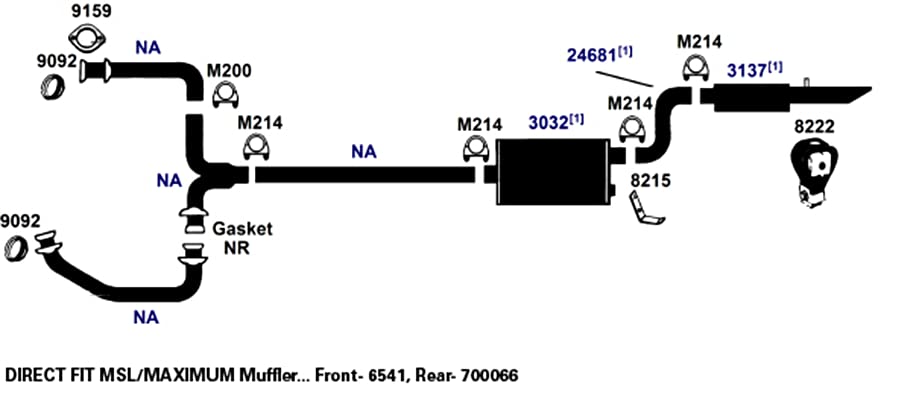 Exhaust Muffler AP Exhaust Products 6541