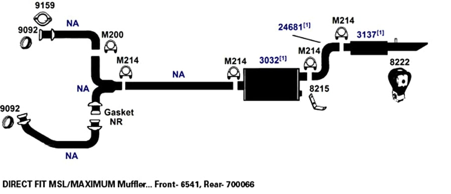 Exhaust Muffler AP Exhaust Products 6541