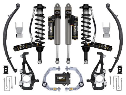 2021-2024 Ford F-150 ICON 4WD, 3.5-4.5" Lift, Stage 5 Suspension System, Billet, w/Leaf Packs