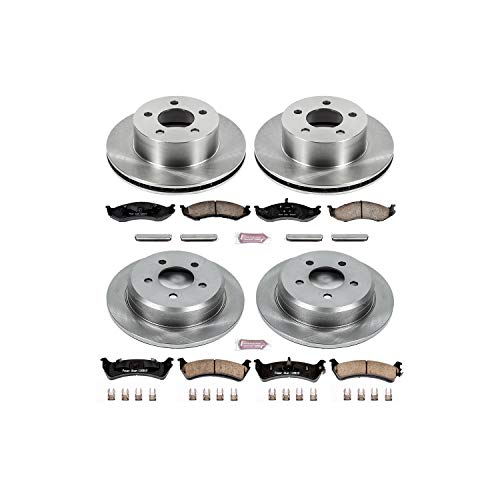 Power Stop Autospecialty KOE2796 Front and Rear Replacement Brake Kit-OE Brake Rotors & Ceramic Brake Pads
