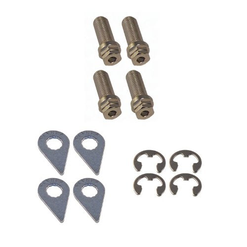Turbo Flange Bolt, Stage 8 Fasteners Locking, 10 mm x 1.50 Thread, 25 mm Long, Hex Head, Steel, Nickel Plated, Set of 4