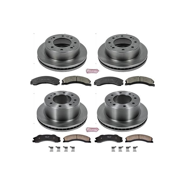 Power Stop KOE6259 Replacement Brake Kit-OE Front and Rear Brake Rotors & Ceramic Pads For Chevy Silverado 2500 HD 3500 HD | GMC Sierra 2500 HD 3500 HD