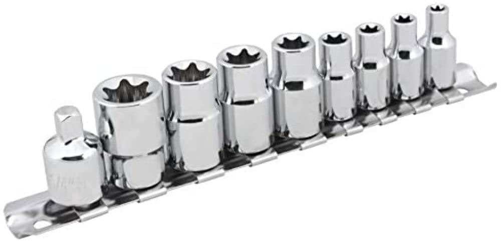 W1338 Wilmar Chrome Vanadium External Star Socket Set, 9 Piece
