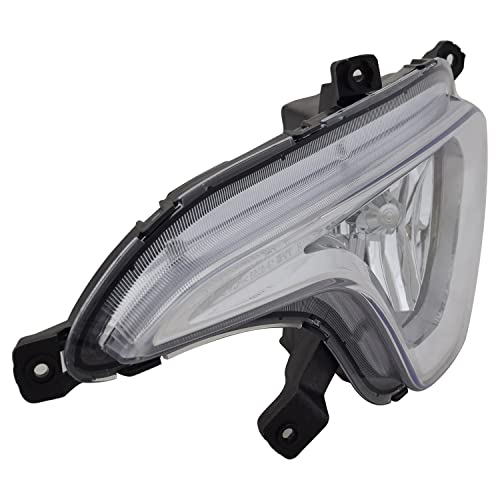 Left TYC Fog Light Assembly Compatible with 2013-2016 Hyundai Santa Fe