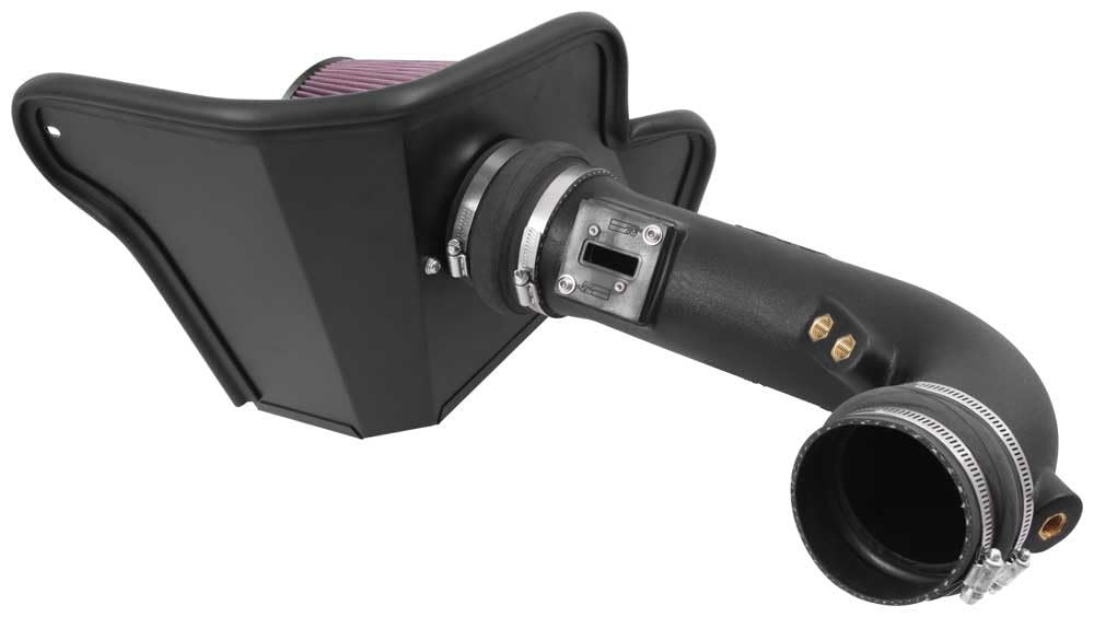 Cold Air Intake System K&N: High-Flow Air Filter, Increase Performance & Acceleration: Compatible with 2015-2017 Ford: Mustang GT, 63-2590