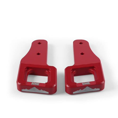 Mishimoto Off-Road Borne BNTH-F150-17RD Billet Tow Hooks, Compatible with Ford Raptor, 2017+, Micro-Wrinkle Red
