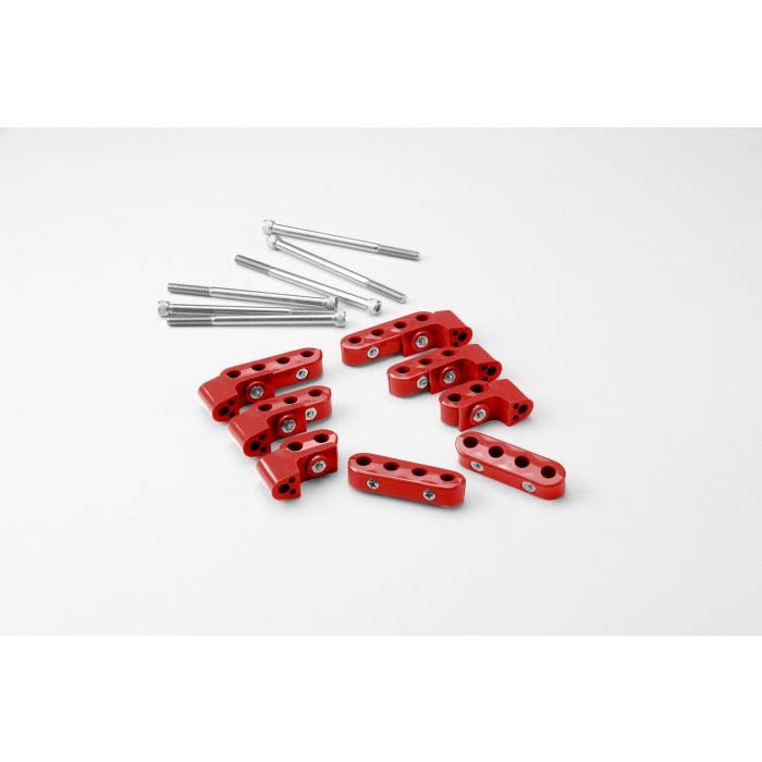 TOP Mount Smoothie Wire Separator KIT for 7-8mm Plug Wires, 2 2-Place, 2 3-Place, and 4 4-Place SEPARATORS, RED