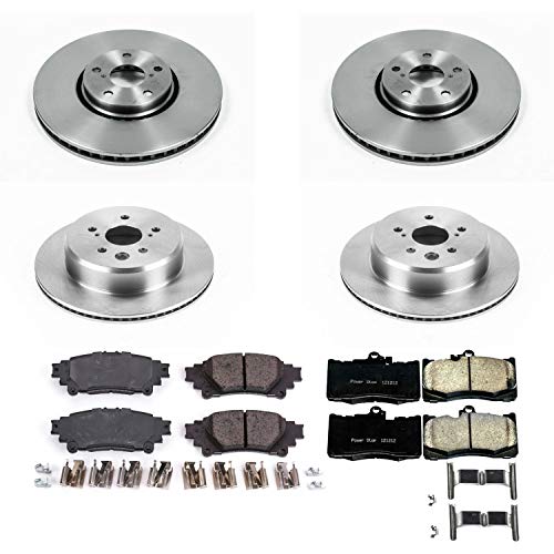 Power Stop KOE7604 Replacement Brake Kit-OE Front and Rear Brake Rotors & Ceramic Pads