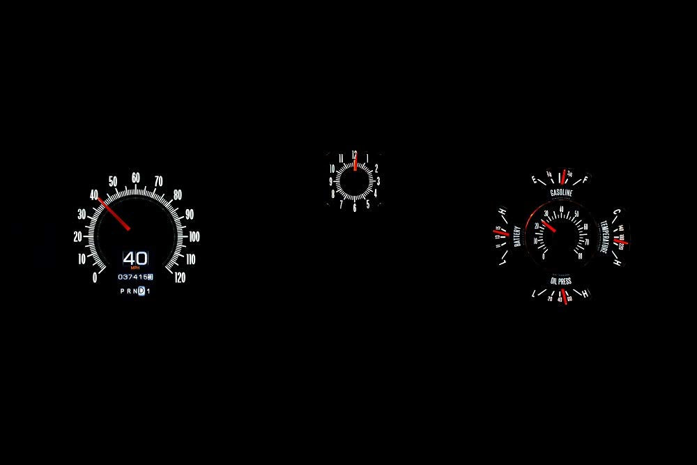 Dakota Digital Retrotech Gauge Instrument System RTX-69C-CVL-X Compatible with 1969 Chevy Chevelle/El Camino