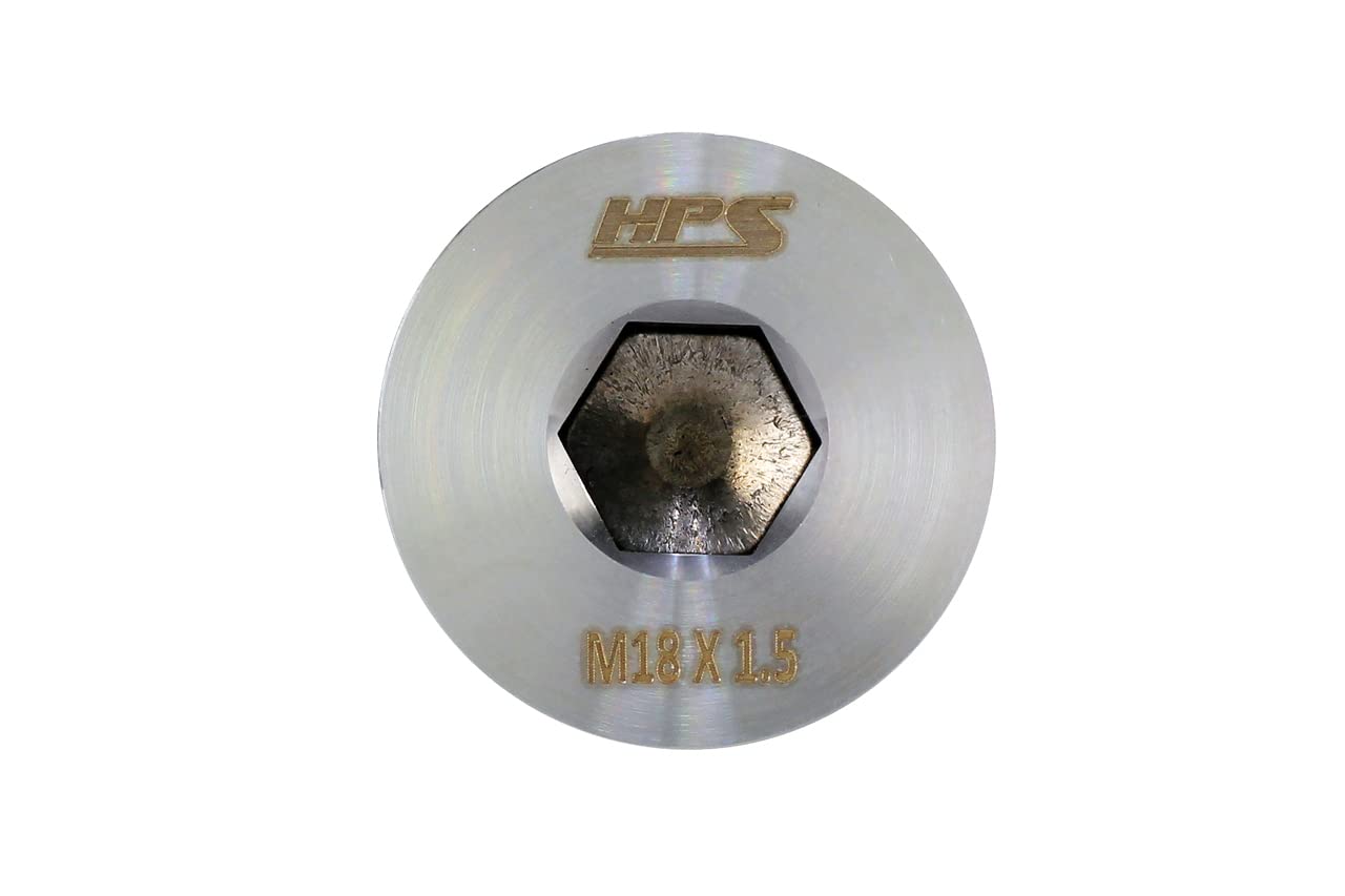 Magnetic Oil Drain Plug Bolt HPS Performance MDP-M18x150, Stainless Steel