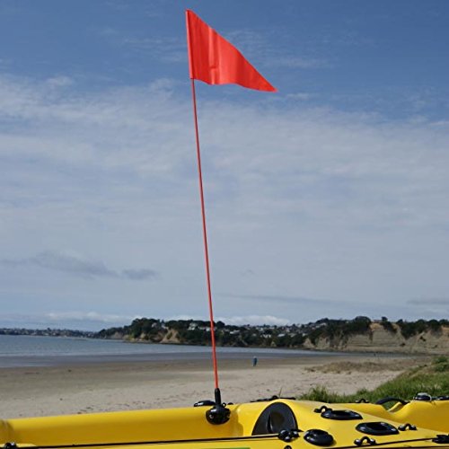 RAILBLAZA Whip Flag - Corrosion Resistant, Lightweight Safety Flags with Pole for Bikes, Kayaks, Boats - Compatible with Railblaza Starport, Ideal for Kayak Anglers, Offroad & DIY Enthusiasts