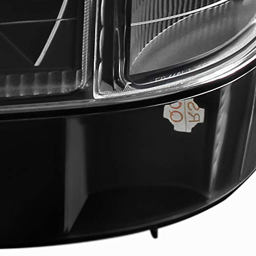 Bronco Spec-D Tuning Black Headlights + Bumper Lights Signal Lights + Corner Lights Lamps Compatible with Ford F150 1992-1996 L+R Pair Assembly