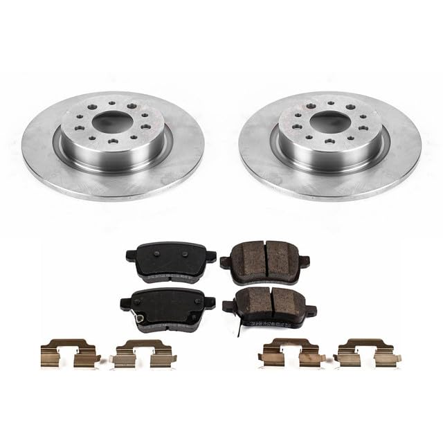 Power Stop Autospecialty KOE6838 Rear Replacement Brake Kit-OE Brake Rotors & Ceramic Brake Pads For Fiat 500L 2014-2020 [Vehicle Specific]
