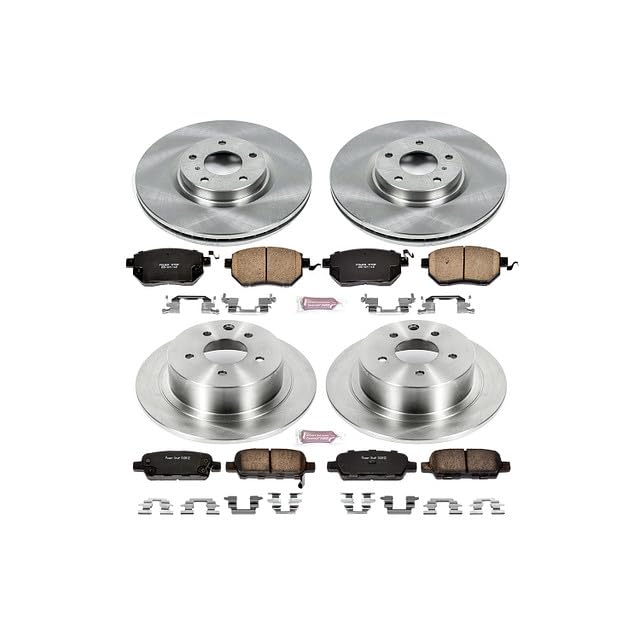 POWERSTOP Autospecialty KOE117 Front and Rear Replacement Brake Kit-OE Brake Rotors & Ceramic Brake Pads For Nissan Maxima 2007-2008 [Model Specific]