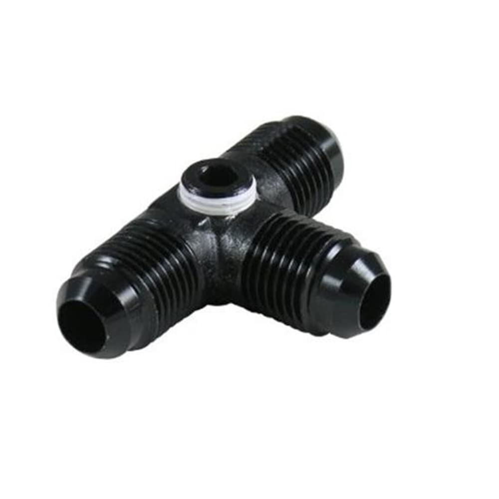 Fragola 997408-BL Performance Systems #8 Male Tee With 1/8 Fpt Port Black