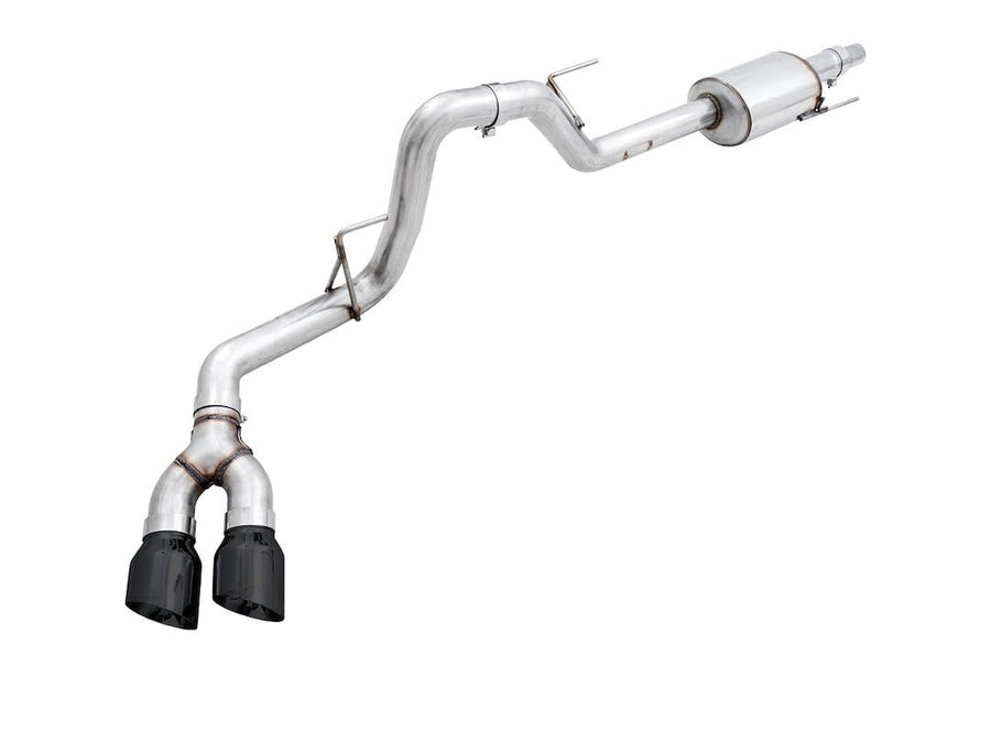 2015+ Ford F-150 AWE Tuning 0FG Single Exit Performance Exhaust System w/4.5in Diamond Black Tips - 3015-23058