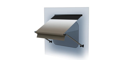 6' XL RV Window Awning Roller Assembly - Solera® Sand Fade (Black When Closed) #V000335373