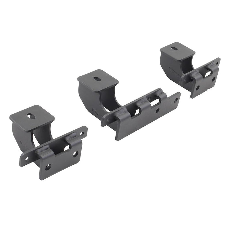 Dominator Xtreme D1 / D2 / D6 / DS/DSS/DT Brackets Go Rhino | Mild Steel, Textured Black | D64129TK | Fits 2021-2025 Ford Bronco 2-Door (Excludes Bronco Sport)