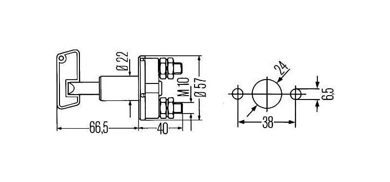 2843 Series HELLA 002843011 100A Rating Battery Master Switch, Multi