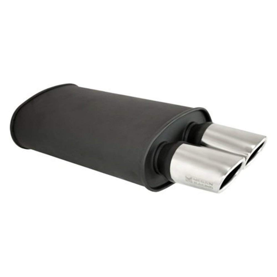 Megan Racing 2.5" Inlet MR-MU-OVA-B 3.5"x2.5" Dual Oval Stainless Steel Tips