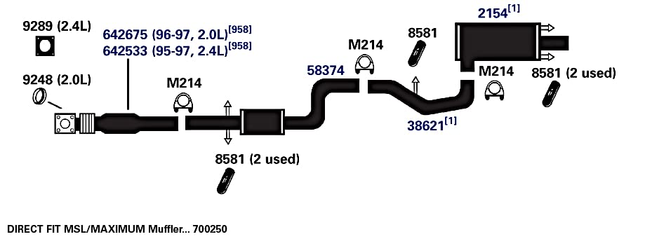 700250 AP Exhaust Products Muffler Exhaust