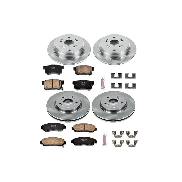 POWERSTOP Autospecialty KOE2781 Front and Rear Replacement Brake Kit-OE Brake Rotors & Ceramic Brake Pads For Acura RDX 2007-2012 [Model Specific]